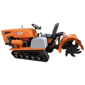 Traktor pertanian Crawler 35 tenaga kuda kecil, dapat dilengkapi dengan Trencher dan Tiller Putar