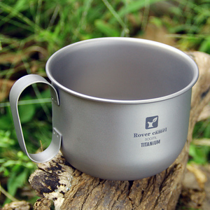 Tazza da Campeggio Ultraleggera in Titanio 500ml 16.91oz, Tazza da Caffè Leggera per Escursionismo, Campeggio e Uso su Fiamma Diretta - Product Image 1