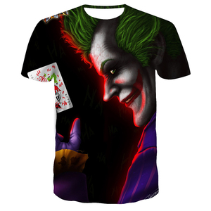 T-shirt à manches courtes pour homme et femme, tendance, <span class=keywords><strong>super</strong></span> cool, grande taille, respirant, anti-boulochage, imprimé en 3D, dessin animé clown - Product Image 6