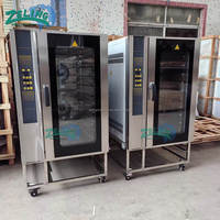 Four à convection électrique industriel à 10 plateaux, grande distance entre les niveaux de 120 mm, circulation d'air chaud, machine à cuire le pain pour usine alimentaire