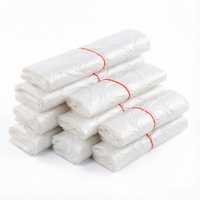 Sac de courses en plastique épais HDPE LDPE avec logo personnalisé pour supermarché, sac de transport en forme de T-shirt pour aliments