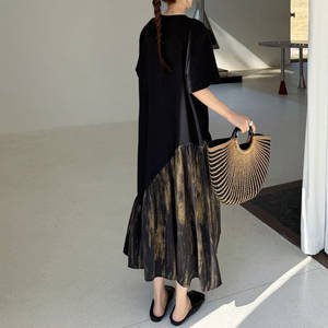 ללבוש יומיומי מקסי שמלה ארוכה יותר גודלה חולצות טי בנות מזדמנים ילקוט נשים - Product Image 3