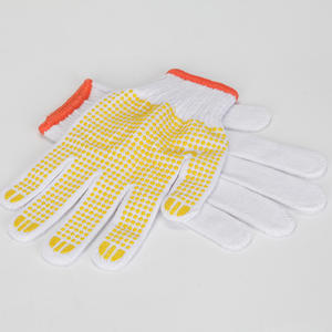 Guantes de algodón antideslizantes adhesivos negros de 13 agujas para trabajadores que trabajan en el sitio - Product Image 4