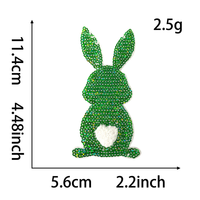 Groothandel geborduurde strijkbare grote bloemen patches vrolijk Pasen konijn pailletten stof patch