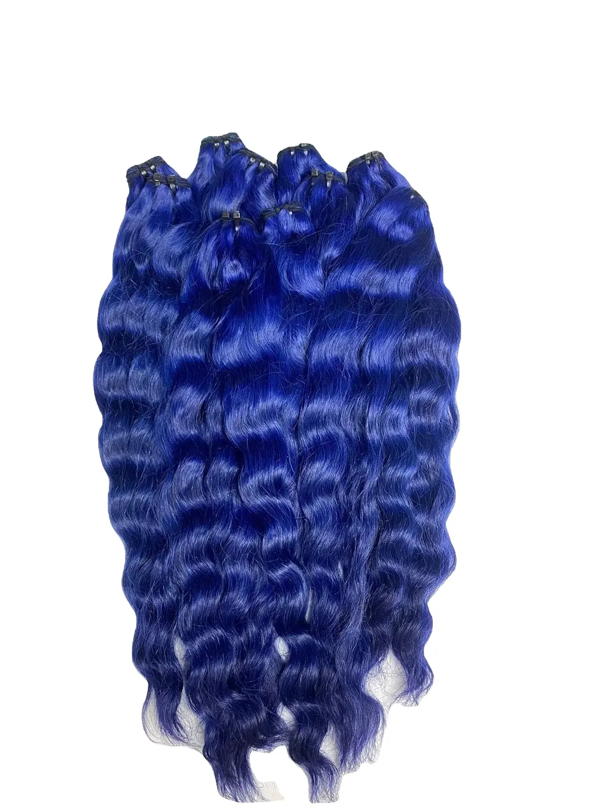 बालों के विस्तार के निर्यात में विशेष होने के शीर्ष मानव बाल नीले प्राकृतिक तरंग, कोई रासायनिक उपचार खराब गंध नहीं