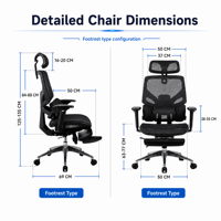 Chaise de bureau personnalisée à dossier haut avec design moderne, appui-tête ergonomique en maille réglable, tissu en mousse contemporain et roulettes