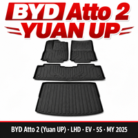 Karpet Lantai 3D TPE Langsung dari Pabrik untuk BYD Atto 2 Yuan UP EV LHD 2025-2026 Grosir OEM 5 Kursi Tahan Air Custom Fit Pelapis Mobil