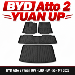 Tapis de sol 3D en TPE pour BYD Atto 2 Yuan UP EV LHD 2025-2026, vente en gros, OEM, 5 places, imperméables, sur mesure, directement de l'usine - Product Image 1