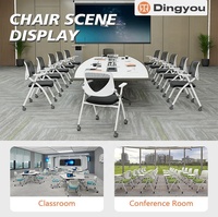 Chaise pliante de formation pour écoles, directement de l'usine, avec tablette d'écriture