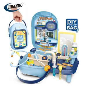 인기있는 어린이 뜨거운 판매 휴대용 가방 의사 놀이 세트 34pcs 장난감 의료 키트 선물