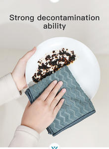 Green Microfiber Woven Towel 300gsm Square Quick-Dry Soft & Absorbent Kitchen <b>Dish</b> <b>Cloths</b> Reusable Stripe Machine Washable <b>Cloth</b> - Product Image 5