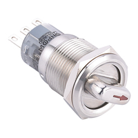 Interrupteur à bouton poussoir métallique ONPOW LAS1-AGQ-11X/21/R/12V/S