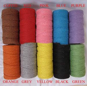 2 מ "מ אופה כותנה ירוקה מוצק 12רובדי כותנה רכים חבל כותנה חוט אדום עבור אריזת ביתיות לבית ולשטיחים - Product Image 4