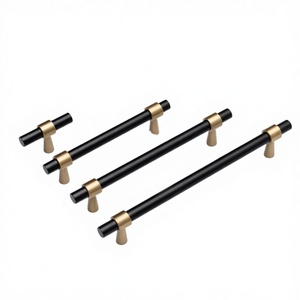 Luxury Modern Solid Brass Rectangle Furniture Handles <b>Knobs</b> <b>Dresser</b> Cabinet Drawer Wardrobe-Durable Easy Installation YQ Brand - Product Image 2