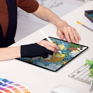 Panwenbo 2PK 2指数字艺术绘画手套平板电脑左手和右手艺术家绘画手套 - Product Image 6