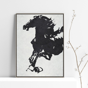 100% dipinto a mano decorazioni per la casa astratto minimalista soggiorno Wall Art in bianco e nero <span class=keywords><strong>dipinti</strong></span> <span class=keywords><strong>ad</strong></span> <span class=keywords><strong>olio</strong></span> su tela <span class=keywords><strong>cavalli</strong></span> - Product Image 5
