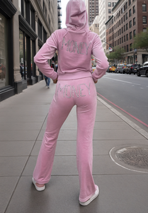 Велюровый костюм из 2 предметов для женщин: дышащий, облегающий, эластичный велюровый спортивный костюм-двойка - Product Image 4