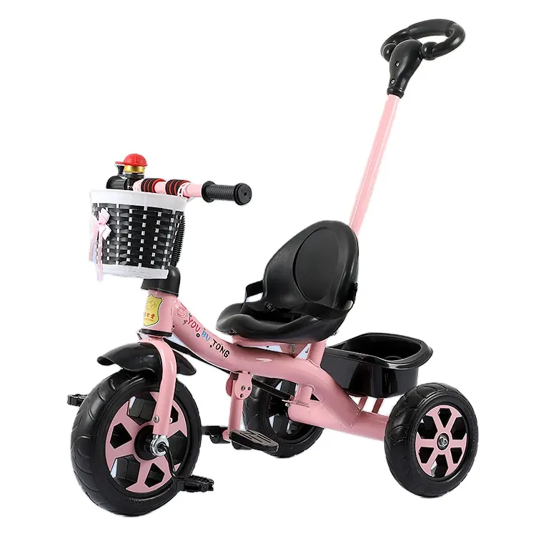 2022 hot selling kids bike children tricycle 3 in 1 push and seat with basket