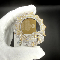 Bijoux Hip Hop de Luxe : Accessoire de Modification pour Lunette et Boîtier de Montre DW6900, Motif Œil, Moissanite VVS D, Effet Givré, Compatible Testeur de Diamant