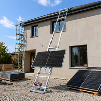Élévateur Électrique en Aluminium 12m 15m pour Toiture, Élévateur de Sécurité pour Panneaux Solaires