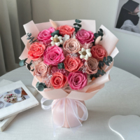 Bouquet de roses éternelles en gros personnalisable pour déclaration romantique – Fleurs éternelles