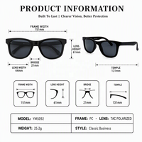 Lunettes de soleil polarisées carrées de luxe, monture PC, verres TAC, UV400, lunettes de soleil rétro tendance pour hommes et femmes, monture complète classique