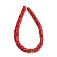 Perles disques graduées en magnésite turquoise marbrée blanche et rouge de 12-16 mm, certifiées GIC, pour la fabrication de bijoux, bracelets, boucles d'oreilles, DIY