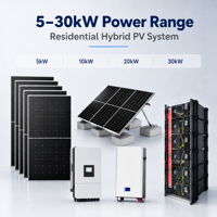Sistema de Energía Solar Híbrido de 30kW con Controlador MPPT para Almacenamiento de Energía Solar Residencial