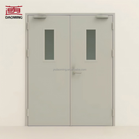 Porte coupe-feu en acier avec finition peinture poudrée industrielle moderne, couleur personnalisée, pour appartement et hôtel
