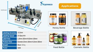 Thiết kế mới Máy tính để bàn tự động vật nuôi kính giấy nhãn chai máy dán nhãn cho chai - Product Image 4