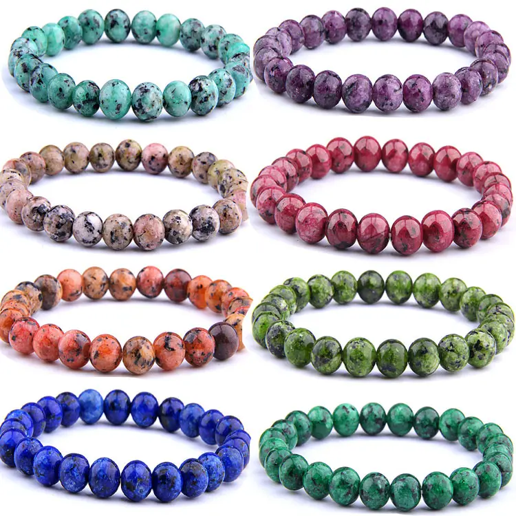 CLARMER 8mm Wish Jewelry Amazon Fashion Women Natural lapis lazuli beads men's gorgeous semi-precious stones beads bracelet