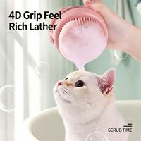 Gants de brossage écologiques en plastique pour animaux de compagnie, fournitures essentielles pour chats et chiens, pour la salle de bain