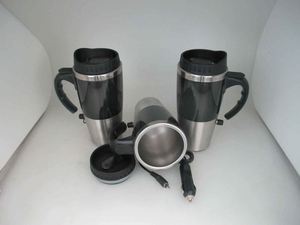 Adult Heated Car <b>Cups</b> - Modern Stainless Steel Tumblers With Vacuum Insulation for Driver's Comfort - Product Image 3