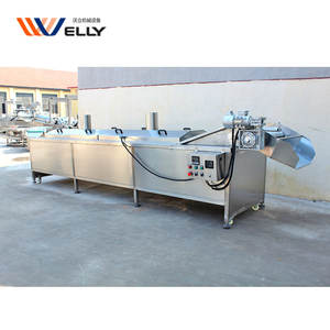 Cinta transportadora Máquina blanqueadora de tomates Método de calentamiento a gas Tipo de agua Pescado Pies de pollo Camarón Hirviendo Pequeño equipo de blanqueamiento - Product Image 5