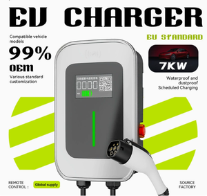 แท่นชาร์จรถยนต์ไฟฟ้า 7000W มาตรฐานยุโรป IEC62196 Type 2 ป้องกันน้ำและฝุ่น IP54 สำหรับใช้ในบ้าน กล่องชาร์จติดผนังสำหรับรถยนต์พลังงานใหม่ - Product Image 5
