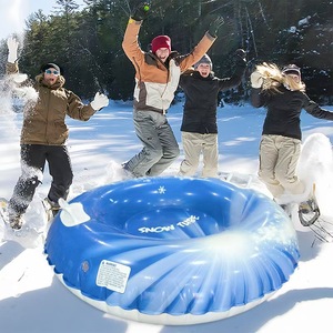 Tube à neige gonflable à motif flocon de neige avec poignées, résistant au froid, en PVC, pour la location en station de <span class=keywords><strong>ski</strong></span> et les divertissements hivernaux - Product Image 5