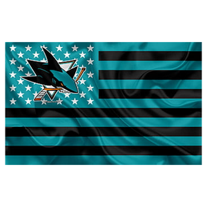 ธง NHL คุณภาพสูง พิมพ์ลายตามสั่ง ขนาด 3x5 ฟุต ผลิตจากโพลีเอสเตอร์ 100% แบบสองด้าน ธงทีมซานโฮเซ่ ชาร์คส์ - Product Image 5