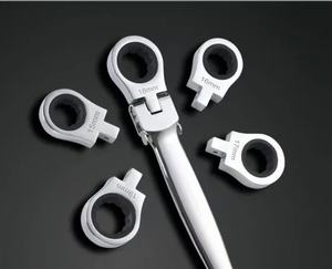 Durable Chrome Adjustable Torque Multiplier Wrench Metric Oil Pipe with Replaceable Head <b>Set</b> of <b>Ratchet</b> <b>Spanner</b> - Product Image 6