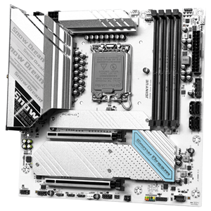 Tarjeta Madre JGINYUE B760M Z690M <span class=keywords><strong>Z790M</strong></span> Snow Dream LAG1700 Compatible con Memoria RAM DDR4/DDR5 y 12ª-14ª Generaciones - Product Image 6