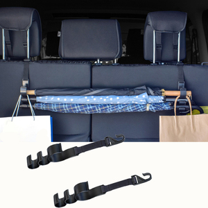 Multifunktions-Leder-Auto organisatoren Luxus-Rücksitz-Kopfstütze Hänge haken Regenschirm halter Rücksitz aufbewahrung für einfaches Reisen - Product Image 1