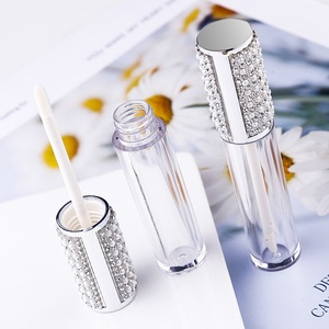 Wadah Lip Gloss 5ML, Tabung Tongkat Lip Gloss Mutiara Berlian Imitasi Perak Emas Mawar Botol Kosmetik Kosong Lip Gloss - Product Image 3