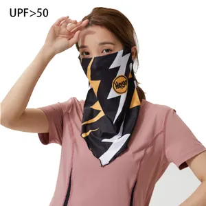 Custom Logo For New Fashion Triangular Bandana for windproof sport neck gaiters Knitted Milk silk face mask for Women Men