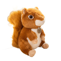 Peluche Écureuil de 25 cm, Haute Simulation, avec Manteau Adorable, en Polyester, Cadeau d'Anniversaire