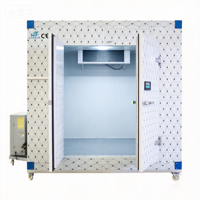 Chambre froide personnalisable à éclairage LED écoénergétique pour supermarché, restaurant, entrepôt frigorifique, avec moteur 380V