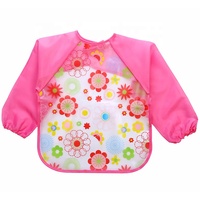 Bavoirs pour bébés avec des animaux de dessin animé mignons, imperméables, colorés, bavoirs pour enfants à manches longues, bavoirs pour enfants à manches longues, tablier pour bébé