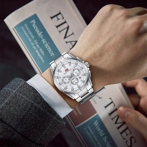 Mini Focus MF0495G <span class=keywords><strong>MF</strong></span> 0495 relojes de pulsera de cuarzo originales reloj de pulsera de acero inoxidable resistente al agua de lujo para hombres Montre Pour Homme - Product Image 6