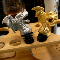 Bouchon de bouteille de vin en forme de tête de dragon, verseur en alliage de zinc, accessoire de bar, cadeau, OEM, ODM, souvenir promotionnel