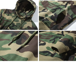 เสื้อฮู้ดลายพรางแบบยูนิเซ็กซ์สำหรับล่าสัตว์ ผ้าฟลีซเนื้อหนา โพลีเอสเตอร์ผสมคอตตอน พิมพ์ลายแบบซับลิเมชั่น ทรงโอเวอร์ไซส์สำหรับผู้ชาย - Product Image 3