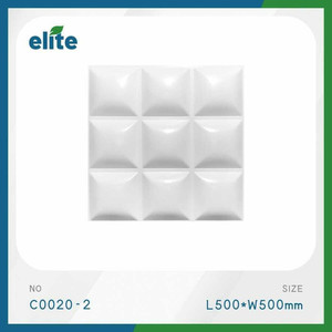 Pannello di parete moderno in PVC 3D 500x500mm Design decorativo per l'home Office pannello di plastica impermeabile per uso di soggiorno in camera da letto - Product Image 1