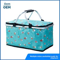 Panier de pique-nique isotherme pliable moderne et minimaliste, sac de courses pour supermarché, sac isotherme pour déjeuner, sac à main en PE